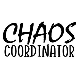 Chaos Coordinator Vinyl Decal Sticker | Cars Trucks Vans SUVs Walls Cups Laptops | 5 Inch | Black | KCD2677B