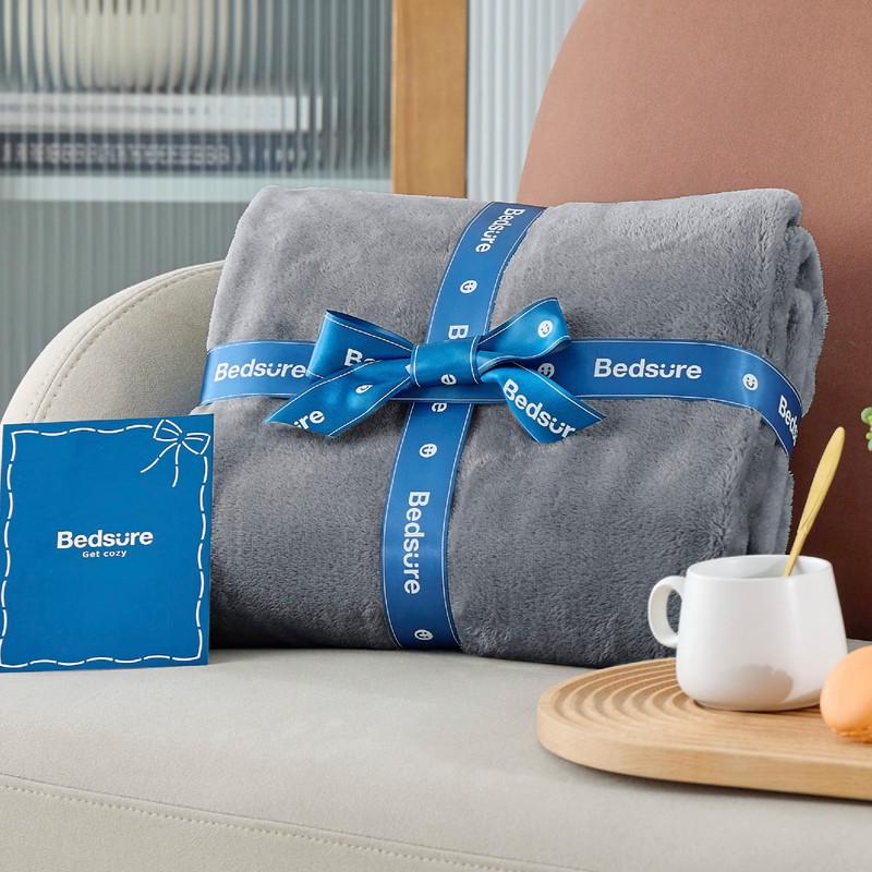 Bedsure Cuddly Fluffy Fleece Blanket, Warm Winter Soft Sofa Blanket,
