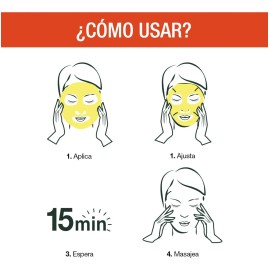 Mascarilla Facial En Tela Garnier Skin Active Express Aclara Anti-Manchas Vitamina C