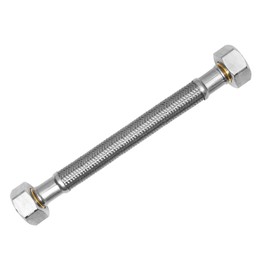 SFX® Reinforced Hose 100 cm Flex Hose - 1/2 Inch Nut Stainless Steel Mesh Water Hose Water Pipe Drinking Water Hose 1000 mm