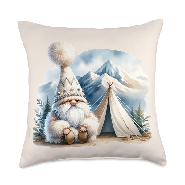 Funny Camper Gnome With Tent In The Mountains Love Camping