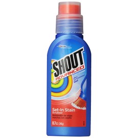 Shout Advanced Ultra Concentrated Gel Brush, 8.7 Ounce, Treats Dried Food, Coffee, Wine, Makeup Stains, Safe for All Colorfast Washables, Works in All Water Temperatures