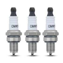 3 Piece Spark Plug Set, CMR7H Replacement Spark Plugs for 2-Stroke Engines, Compatible with Lawn Mowers, Trimmers, Chainsaws, and Blowers, Durable Engine Accessory for Optimal Performance