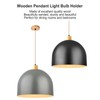 E27 Wooden Pendant Light Bulb Holder Vintage Lighting Accessory Wooden