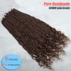 SVNMU Chocolate Brown Boho Crochet Braids Human Hair Curls 24inch