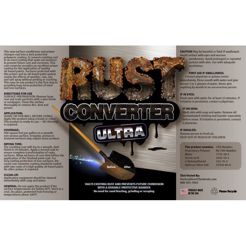 FDC Rust Converter Ultra, Highly Effective Professional Grade Rust Repair
