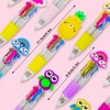 Coicok 33 Pieces Colourful Animal Pens for Children, 4-in-1 Retractable