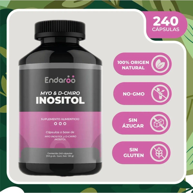Suplemento Nutricional Endaroo Inositol Myo Chiro 240 Cápsulas