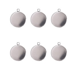 20pcs Stainless Steel Pendant Trays for Jewelry Making Finding Round Bezel 30x30mm