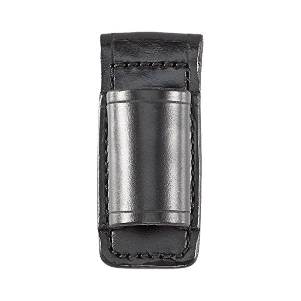 Aker Leather 554 Flashlight Holder, Black, Plain, Fits Streamlight Stinger and Surefire 6P Flashlights