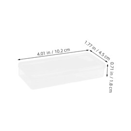 WOONEKY Plastic Blade Disposal Box with Hinged Lid 5pcs Small Containers for Razor Fish Craft Jewelry Storage