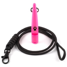 TDL Gun Dog Training Whistle with Lanyard - Dog Whistle with Loud, Solid Tone & Far Reaching Sound - Ideal High-Frequency Long-Distance Dog Recall Whistle for Most Breeds - Hot Pink