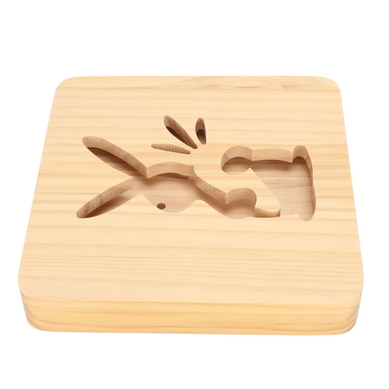 Wooden Carving Night Light Rabbit Shape Soft Light Eye Protection