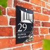 Custom Signs Solar Illuminated Modern Anthracite House Number Sign 24cm