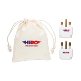 Hero Premium US to UK Power Adapter Plug (Type G, Pack of 3, Grounded) - for Travel - Ireland, Scotland, Kenya, Saudi Arabia & More - Travel Essentials