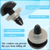 100PCS 6mm-12mm Solid Black Eyes with Washers, Sewing for DIY