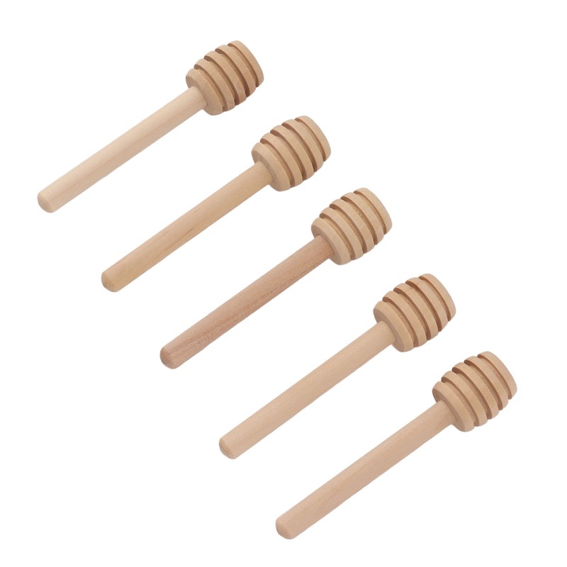 50pcs Honey Dipper Wooden Multipurpose Mini Honey Stirrer Stick for