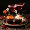 50 PCS Halloween Picks Cupcake Toppers, 2.3 x 0.6 Inch