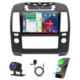 9 Inch Android 13 Car Stereo for Nissan Navara 2006-2012 HD Touch Screen Double Din Car Audio Receiver w/Wireless Carplay Android Auto GPS Navigation Bluetooth WiFi AHD SWC BT Backup Camera Mic, 2+32G