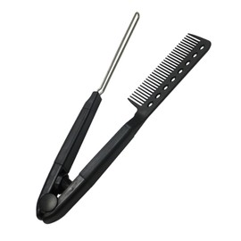 Gatuida 1pc Shaped Hair Straightening Brush Tool Professional Hair Comb for Salon Home Use Durable Material Comfortable Grip