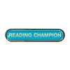 Reading Champion Gel Domed Cyan School Bar Badge