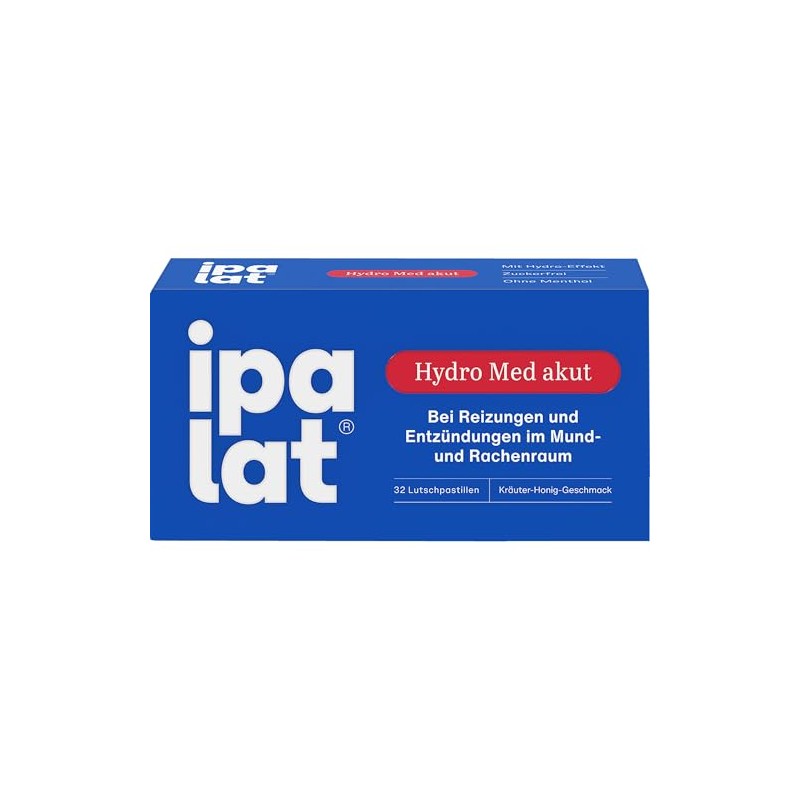 ipalat Hydro Med Acute Lozenges for Throat and Throat Discomfort,