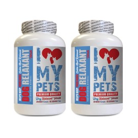 I LOVE MY PETS LLC I LOVE MY PETS LLC Dog Relaxation Treats - Dog Relaxant - Anxiety Relief - Keep Calm Treats - Dog Gas Treats - 180 Tablets (2 Bottles)