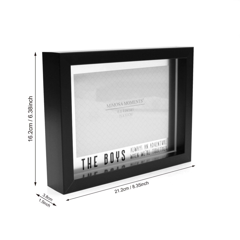 MIMOSA MOMENTS THE BOYS Expression Picture Frame, Black for 6x4