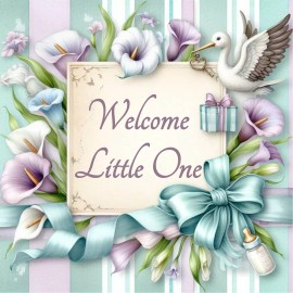 Homemade HANDMADE NEW BABY GREETING CARD