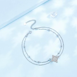 Yinsen Women's Bracelet 925 Sterling Silver Jewellery Gift for Mother, Daughter, Wife or Girlfriend for Birthday, Mother's Day, 17 + 4 cm, Sterling Silver, Cubic Zirconia