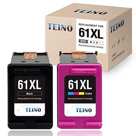 TEINO Remanufactured Ink Cartridge Replacement for HP 61XL 61 XL use with HP Envy 5530 4500 4502 OfficeJet 4630 4635 DeskJet 2540 1010 3050A 2542 2549 3510 2548 2541 (Black, Tri-Color, 2-Pack)