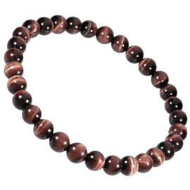 Shinjuku Gin no Kura Red Tiger Eye 3A Bracelet, 0.2 inches (6 mm), 6.5 - 6.9 inches (16.5 - 17.5 cm), Size S - L, Natural Stone, Power Stone, Mala Beads, Bracelet, Red, Tiger Eye, Stone, Approx. 6.9