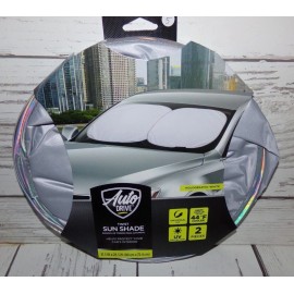 Autodrive New AutoDrive 2 Universal Holographic White Twist Sunshade Car Truck Sun Shade