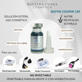 Vial Crecimiento Del Cabello Biotina Y Péptidos De Cobre