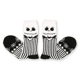 Nightmare Before Christmas Jack Skellington Striped Sweater Socks size 10-13