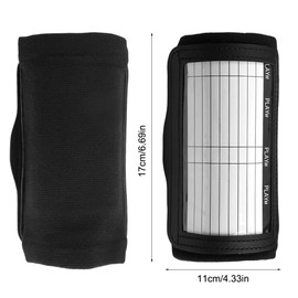 Football Wrist Playbook with 2 Paper Cards, Fold Transparent Football Game Bracelets, Black Football Play Wristbands, Reusable Professional Tactical Wrist Coach Teaching Board