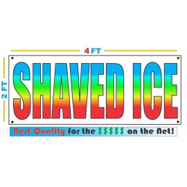 2x4 SHAVED ICE FC FADE Banner Sign NEW Discount Size - Best Quality