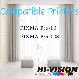 HI-Vision 10-Pack Compatible PGI-72 PGI72 PGI 72 Ink Cartridge Replacement for PIXMA Pro-10 Pro-10s Printer (PBK/MBK/C/M/Y/PM/PC/R/GY/CO)¡­