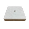 Lamp/Sculpture Base-Marble-5"-Square: Black or White (1 Pc.) (5" Marble-Square-White-No Cord