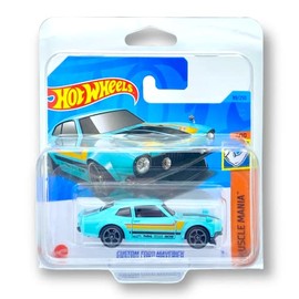 Hot Wheels Custom Ford Maverick (Teal) 2/10 Muscle Mania 2023-99/250 (Short Card) - COMES IN A KLAS CAR KEEPER PROTECTIVE COLLECTORS CASE - HKJ53