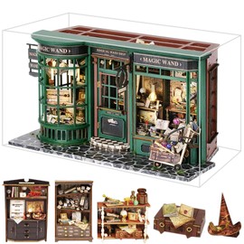 DIY Miniature House Kit, DIY Magic House, Wooden Dollhouse Kit for Adults and Teens, DIY Mini Dollhouse Kit (Magic Wand Shop)