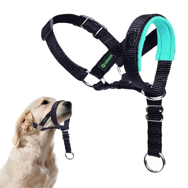 ILEPARK Dog Head Collar with Safety Strap, Head Harness for