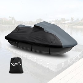CEMOFE Jet Ski Cover for Yamaha 2017-2024 EX Deluxe/EX Sport 2017-2021 EXR Heavy Duty 600D Jetski WaveRunner Cover Trailerable Jetski Cover with 2 Air Vent
