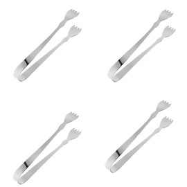 Stainless Steel Food Serving Tongs, Small (Serrated)