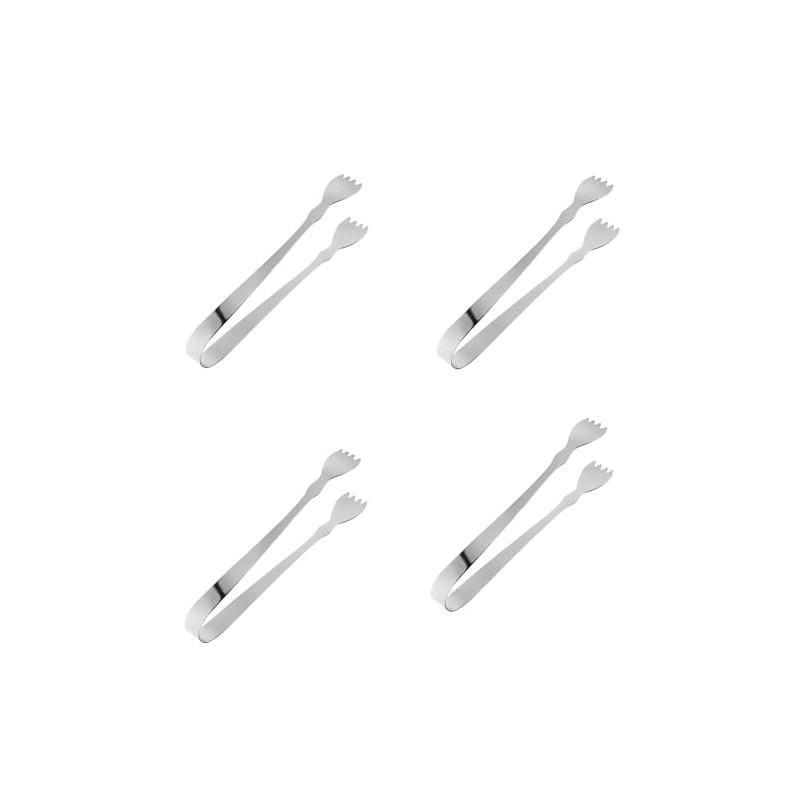 Stainless Steel Food Serving Tongs, Small (Serrated)