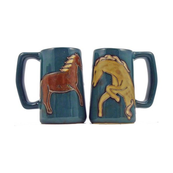 Mara Ceramic Stoneware 16 Oz. Horses Stein (Set of 2)