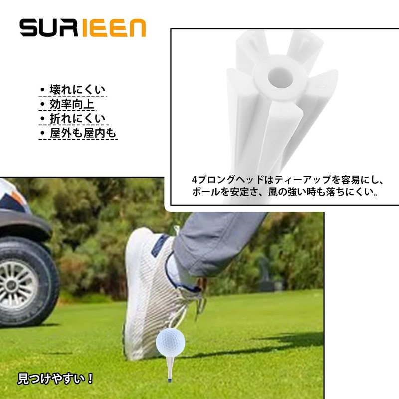 Golf Long Tees 50 Pack Golf Tees 83mm Graduated Height