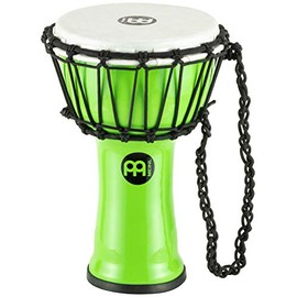Meinl Percussion Junior Djembe with Synthetic Shell and Head-NOT Made in China-7" Compact Size, Rope Tuned, Green, 2-Year Warranty, 7" (JRD-G)