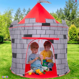 Play22 Kids Play Tent Knight Castle - Portable Pop Up Tent - Foldable into Carrying Bag - Childrens Play for Indoor & Outdoor Use - Playhouse for Boys & Girls