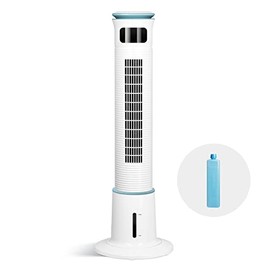 Simple Deluxe Mist Tower Fan, 12 Speeds & 3 Modes Settings Standing Fan , 15 Hour Timing Closure Cooling Fan, Low Noise, 43 Inches, White